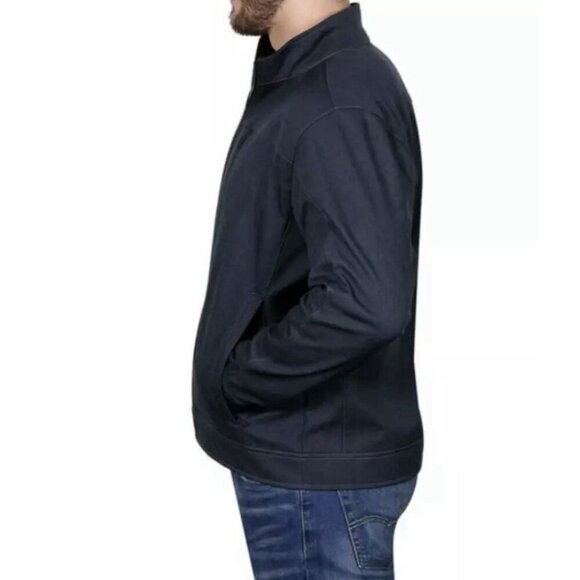 Kirkland Signature Men's Medium 3-Layer Water Resistance Jacket Dark Blue Zip Up - Picture 2 of 11